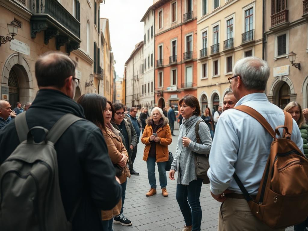 Walking tour at a hostel